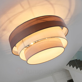 Lindby Deckenleuchte Melia in Braun und Grau