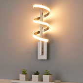 Lampenwelt Gedraaide LED-wandlamp Pierre