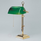 Berliner Messinglamp Bankerlampe GITA aus poliertem Messing