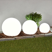 Lindby 3er Set LED-Solarlampen Lago, Kugeln