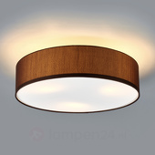 Lindby Deckenleuchte Sebatin mit E27-LED, 50 cm, braun