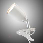 Moderne led klemlamp LEO wit
