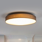 Lindby LED-Stoffdeckenlampe Saira, 50 cm, grau