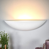 Lampenwelt Schaalvormige gipsen wandlamp Guilia