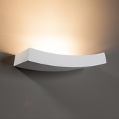 Lampenwelt Iets gebogen wandlamp Leander, beschilderbaar