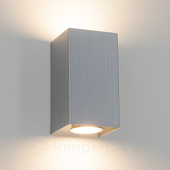 Lampenwelt Wandlamp Kabir in de kleur geborsteld zilver