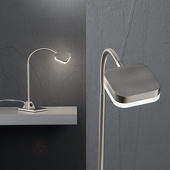 ORION 5W-LED-tafellamp Tobias, mat-nikkel