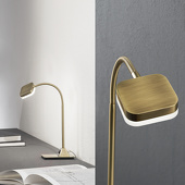ORION Flexibele LED-tafellamp Tobias, antiek messing