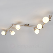 Lindby LED-Deckenlampe Elaina 6-flg., nickel matt