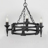 Elstead Hanglamp SAXON, 3-lichts, zwart