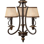 Elstead Hanglamp PLYMOUTH met kappen van Organza-stof