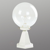 Albert Leuchten Sokkellamp I wit met bubbelglas