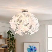 Lindby Deckenlampe Maple mit Blättern, 38 cm