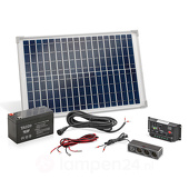 Poly Esotec 120005 Solarset 20 Wp Incl. accu, Incl. aansluitkabel, Incl. laadregelaar