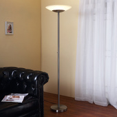 Lampenwelt LED uplighter Ragna met dimmer, nikkel mat