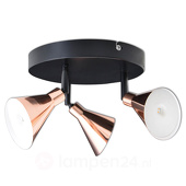 Nave - LED Deckenleuchte 3er Spot Näve Copper 1208847 Spotstrahler Kupfer