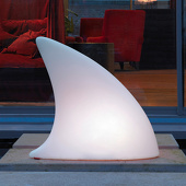 Moree Shark Outdoor LED Tafel-Vloerlamp 70x19x65 Cm - Wit