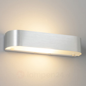 Lampenwelt Aluminium wandlamp Nika met E14-LED-lamp