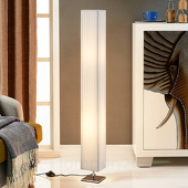 Lampenwelt Witte stoffen vloerlamp Janno