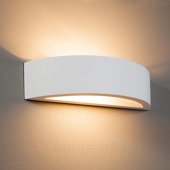 Lampenwelt Gebogen wandlamp Konstantin van wit gips