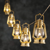 Konstsmide LED feestverlichting met gouden lantaarns