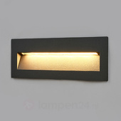 Lampenwelt Donkere led-inbouwlamp Loya, wandmontage buiten