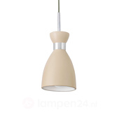 Hanglamp beige retro design retro jaren 60 fitting E14 Spaans design Faro 20016