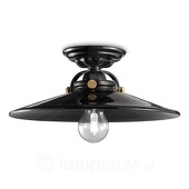 Ferro Luce Schwarze Keramik-Deckenleuchte Edoardo, 31 cm