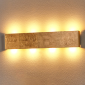 Lampenwelt Maja - antiek goudkl. LED-wandlamp Maja, dimbaar