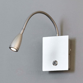 Lampenwelt Dimbare LED wandlamp Torin, zilvergrijs