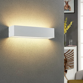 Lampenwelt Vierkante led wandlamp Lonisa voor de woonkamer
