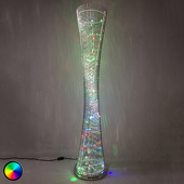 home24 Globo Lighting LED-Stehleuchte Anton II 120-flammig Aluminium Modern Silber Ø 28 cm