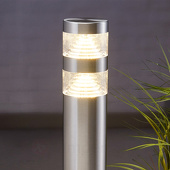 Lampenwelt Roestvrijstalen tuinpadverlichting Lanea met LED's