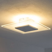 Lucande Quadratische LED-Wandleuchte Lole aus Glas