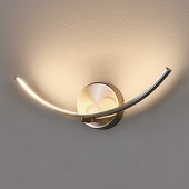 Lampenwelt Gebogen LED-wandlamp Iven