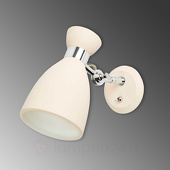 Lorefar (Faro) Retro - wandlamp in beige, met schakelaar