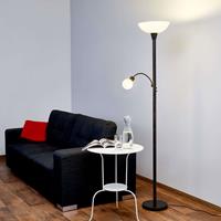 Lampenwelt Roestkleurige LED-uplight Elaina met leeslamp
