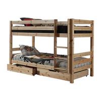 vipack stapelbed (140 cm) Pino met opberglades - grenenhout