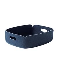 Muuto Restore Aufbewahrungskorb flach Midnight Blue