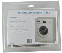 Sub RVS wm aansluitset 150 cm+kraan+waterslot