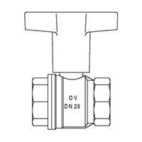 Oventrop Kugelhahn 1'' mit verlängertem Knebelgriff - SANUNDO