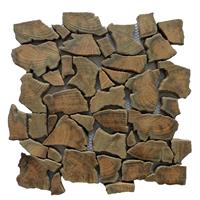 Stabigo Mozaïek Hout Natural Root Old Teak 30X30 cm 