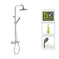 Boss&wessing BWS Regendoucheset Thermostatisch Round met Handdouche Chroom