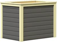 Karibu  Hochbeet LENA 19 mm Massivholz  Modell 1: 98 x 65 cm Terragrau 73089