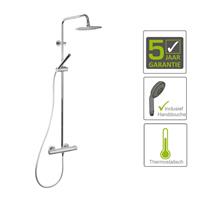 Boss&wessing BWS Douche Opbouwset Thermostatisch Round met Handdouche Chroom