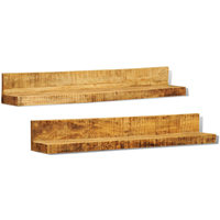 Massief houten boekenplank (set van 2)