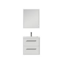 Tiger Boston badmeubel met spiegelkast en witte wastafel 60cm wit