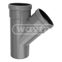 Wafix PVC T-stuk 45° 12,5 cm manchet/spie sn4, grijs