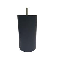 Meubelpootjes Zwarte plastic ronde meubelpoot 12 cm (M8)