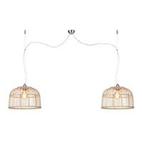 Good&Mojo Hanglamp Borneo bamboe dubbel kap naturel, S